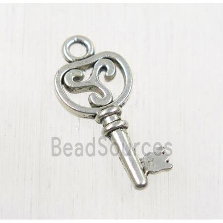 tibetan silver key pendant, non-nickel