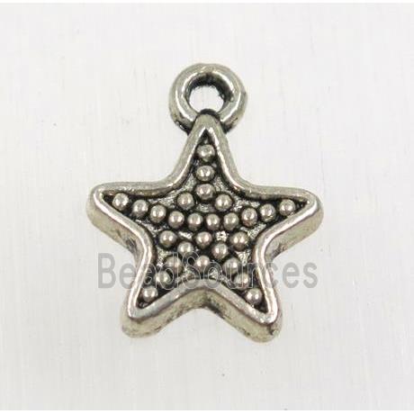 tibetan silver star pendant, non-nickel