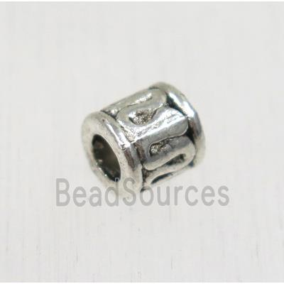 tibetan silver zinc tube beads, non-nickel