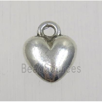 tibetan silver heart pendant, non-nickel