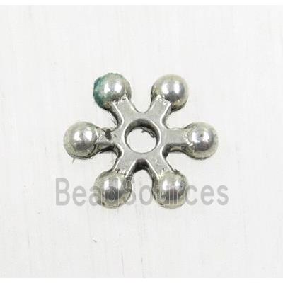 tibetan silver spacer zinc beads, daisy, non-nickel