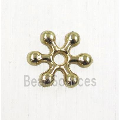 tibetan silver daisy beads, non-nickel, bronze