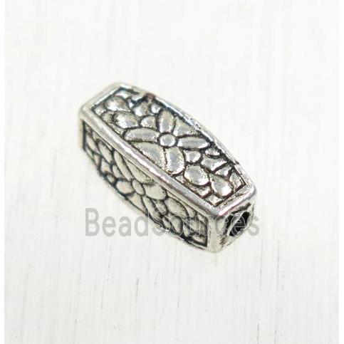 tibetan silver zinc tube beads, non-nickel