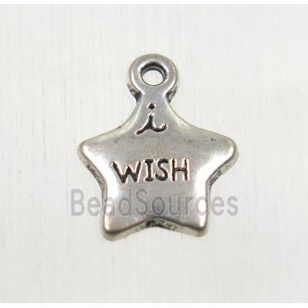 tibetan silver star pendants, non-nickel