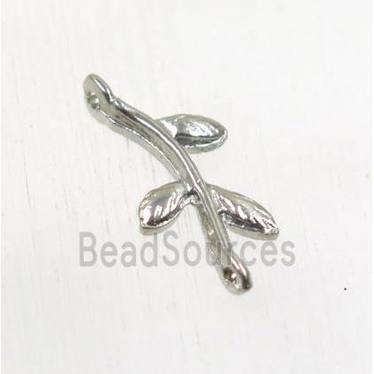 tibetan silver leaf connector, non-nickel