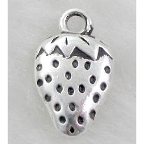 Tibetan Silver strawberry pendant, lead free and nickel free