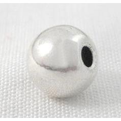 tibetan silver spacer bead, round, non-nickel