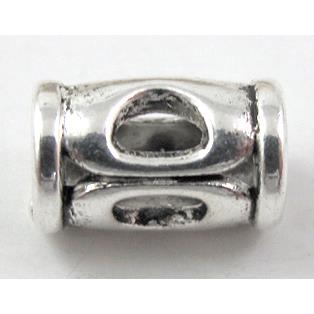 Tibetan Silver tube beads, lead free and nickel free