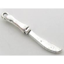 Tibetan Silver charm pendant, Lead free and nickel Free, knife