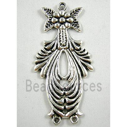 Tibetan Silver Flower pendant Non-Nickel