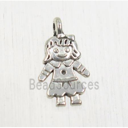 tibetan silver gird pendant, non-nickel