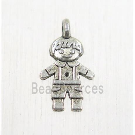 tibetan silver boy pendant, non-nickel