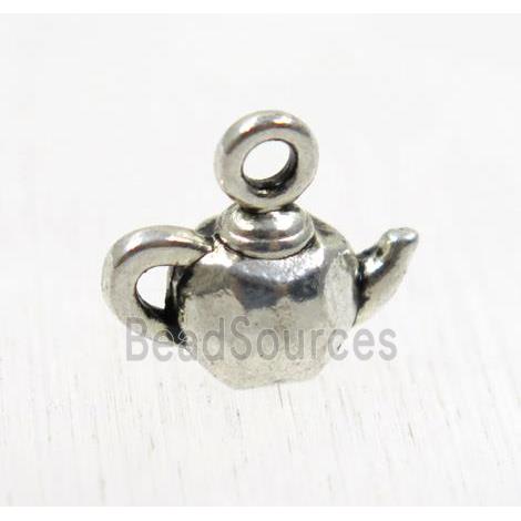 tibetan silver teapot pendant, non-nickel