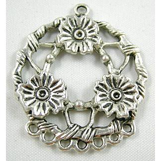 Tibetan Silver Flower pendant Non-Nickel