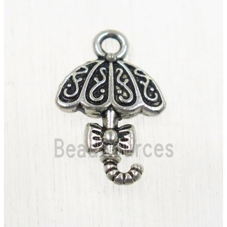 tibetan silver umbrella pendant, non-nickel