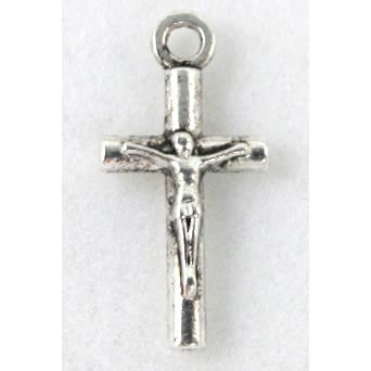 Crucifix Cross, Tibetan Silver non-nickel