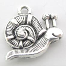 snail tibetan silver pendant, non-nickel