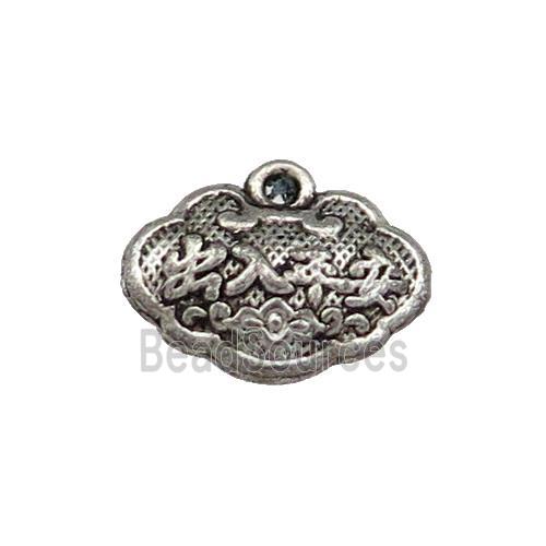 Tibetan Style Zinc Charms Pendant Lucky Cloudy Antique Silver