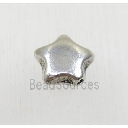 tibetan silver zinc star beads, non-nickel