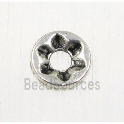 tibetan silver heishi beads, zinc, non-nickel