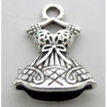 skirt corset, tibetan silver charms pendants, non-nickel