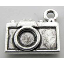 Camera charm, Tibetan Silver pendant, lead free and nickel free