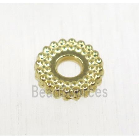 tibetan silver zinc beads, non-nickel, gold plated