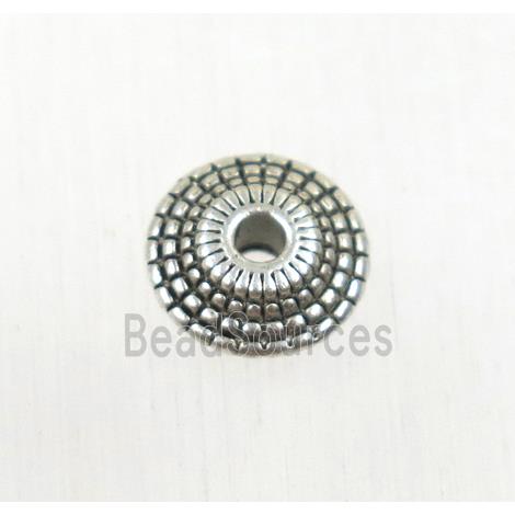 tibetan silver zinc rondelle beads, non-nickel