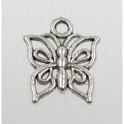 tibetan silver butterfly pendant, non-nickel