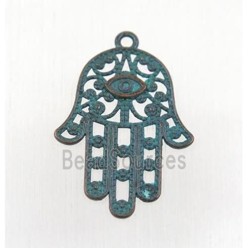 tibetan silver hamsahand pendant, non-nickel