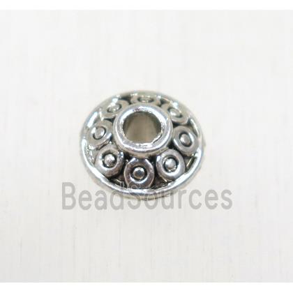 tibetan silver zinc bicone beads, non-nickel