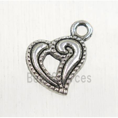 tibetan silver heart pendant, non-nickel