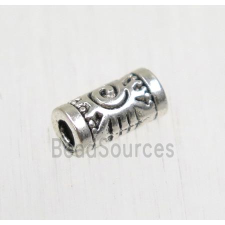 tibetan silver zinc tube beads, non-nickel