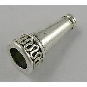 Tibetan Silver trumpet Tube Space beads Non-Nickel