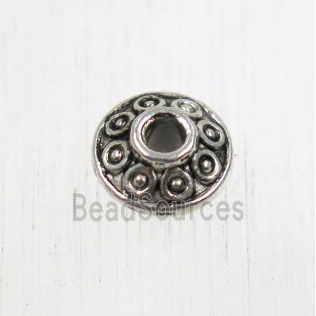 tibetan silver zinc rondelle beads, non-nickel