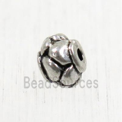 tibetan silver zinc rondelle beads, non-nickel