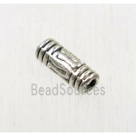 tibetan silver zinc tube beads, non-nickel