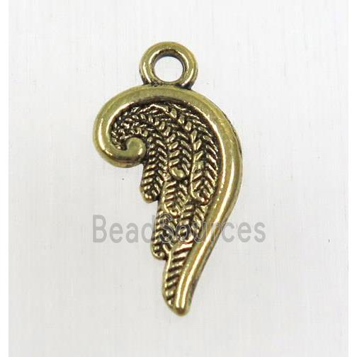 tibetan silver wing pendant, non-nickel, antique bronze