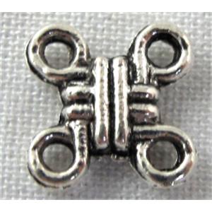 Tibetan Silver connector, 10x10mm