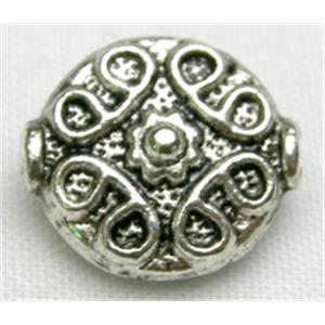 Tibetan Silver Chinese knotting spacer, 11mm diameter