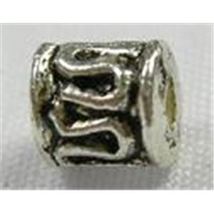 Tibetan Silver spacer beads, 4.5mm dia, 4.6mm length