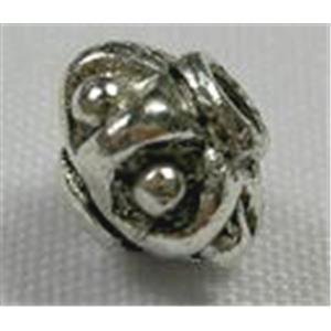 Tibetan Silver spacer beads, 6.5mm diameter