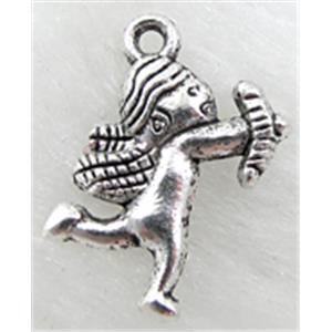 Charms, Tibetan Silver pendant, 13x18mm