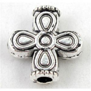 Tibetan Silver Spacers bead, non-nickel, 14.5x14.5mm, 2.5mm hole