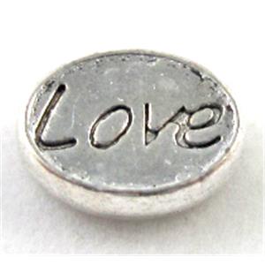 Tibetan Silver LOVE beads, 8x10mm