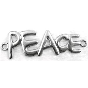 Tibetan Silver PEACE pendant, lead free and nickel free, 70x22mm