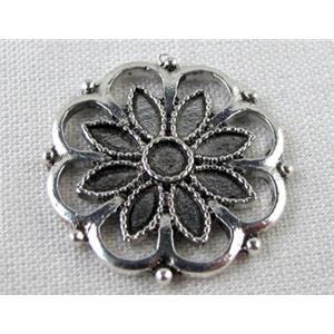 Tibetan Silver Spacers Non-Nickel, 21mm dia