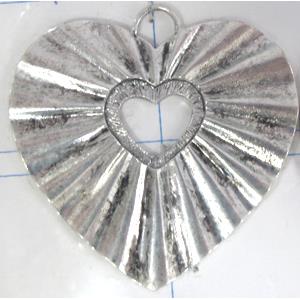 Tibetan Silver pendant non-nickel, 60x51mm