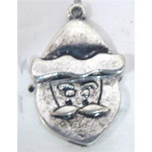 Tibetan Silver Charms pendants, Non-Nickel, 25.9x17mm