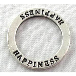 Tibetan Silver Ring, lead free and nickel free, 23mm dia